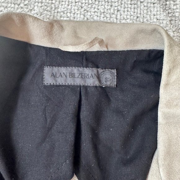 Alan Bilzerian Tan One-Button Suede Blazer Sz IT 44 (US 10-12 Large) - Picture 16 of 16